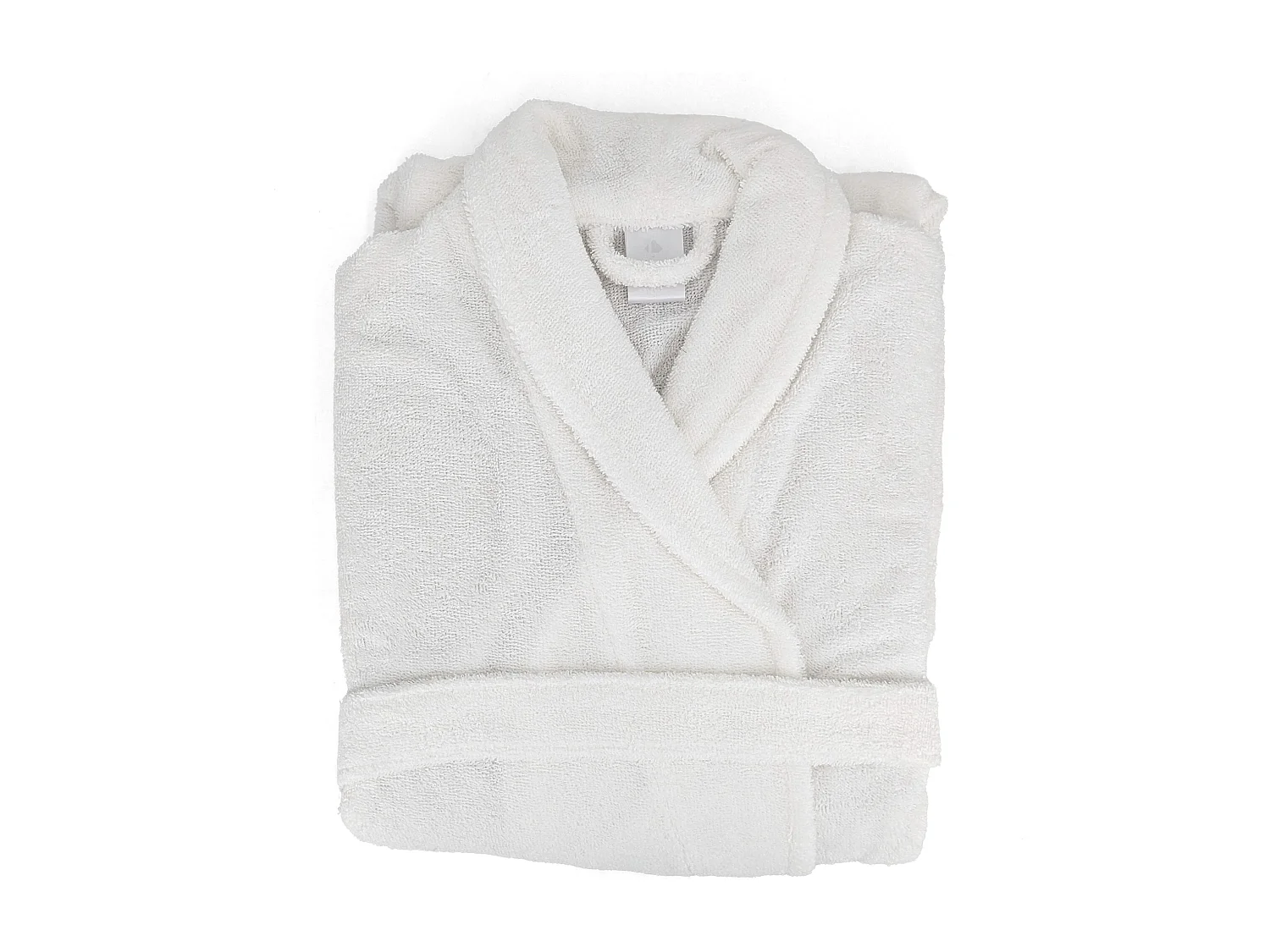 Peignoir col châle adulte ALPHA coton taille S blanc