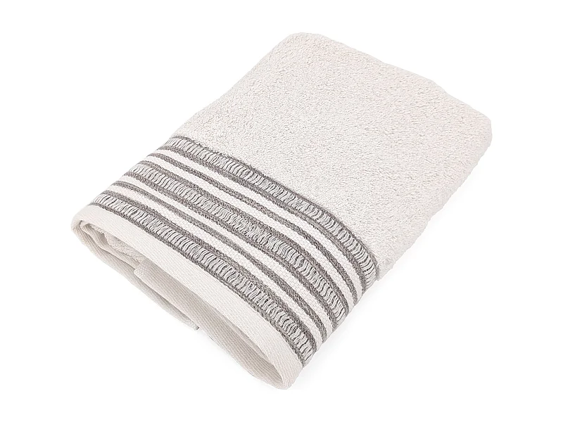 Serviette de toilette pur coton 50x100 cm 500 g/m2 collection DRY beige