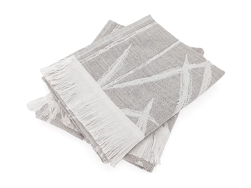 Lot de 2 serviettes invité coton 33x50cm collection DRY DANDELION beige