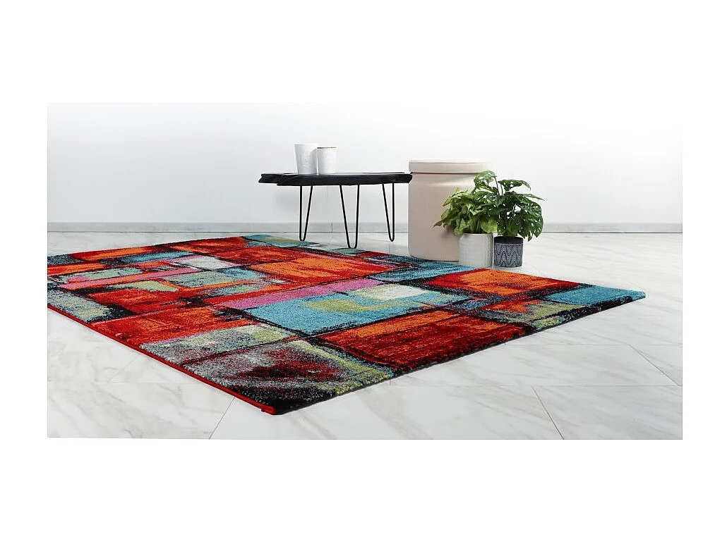 Tapis enfant et ado 170x120cm, design F504E coloris multicolore - Confort et élégance pour votre intérieur