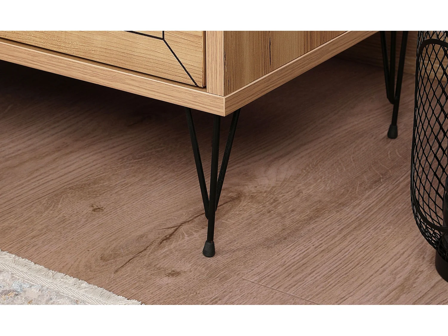 Mesilla de noche Kailua 376, Pino, Número de cajones: 2.00, 55x50x40cm