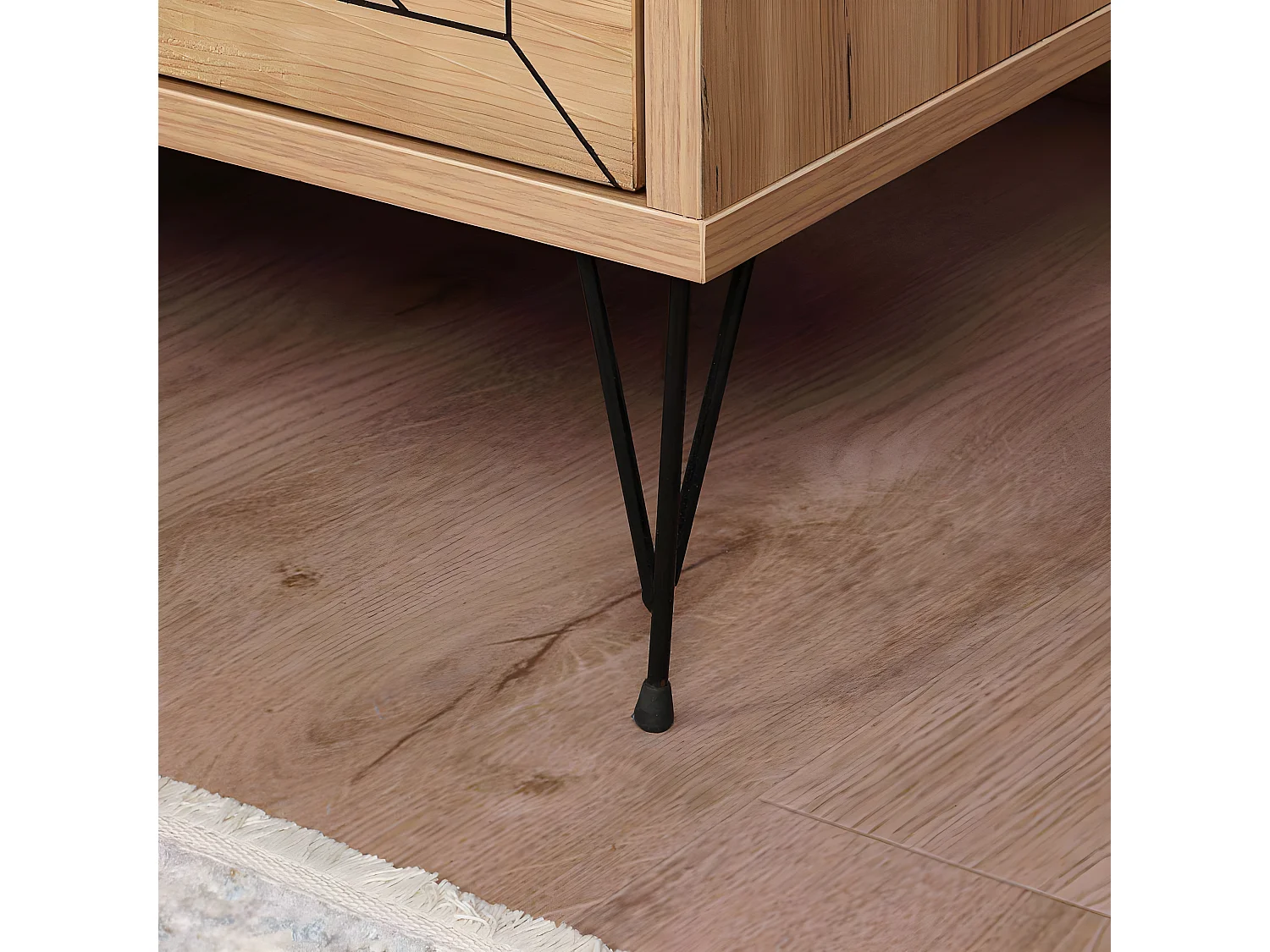 Mesilla de noche Kailua 376, Pino, Número de cajones: 2.00, 55x50x40cm