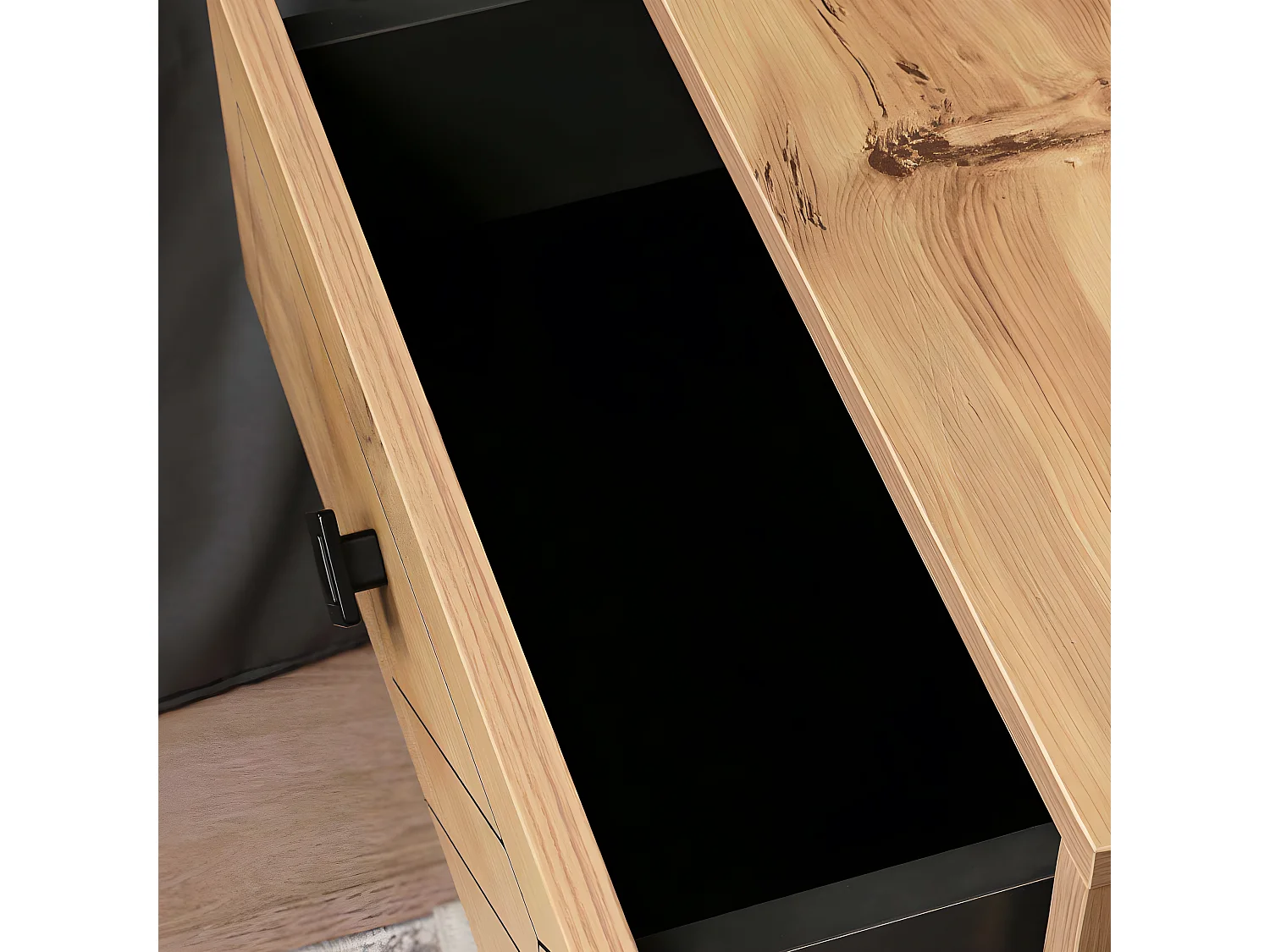 Mesilla de noche Kailua 376, Pino, Número de cajones: 2.00, 55x50x40cm