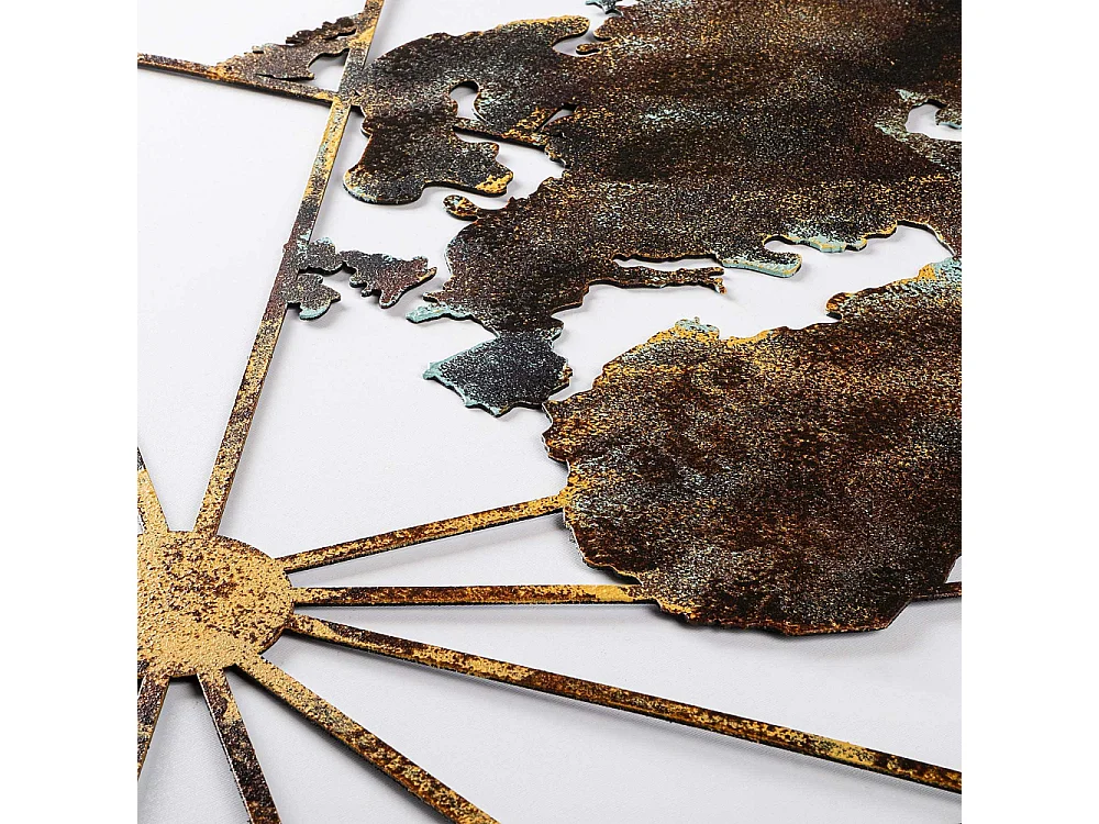 Accesorio decorativo de pared de metal – 120 cm x 60 cm – pintado a mano