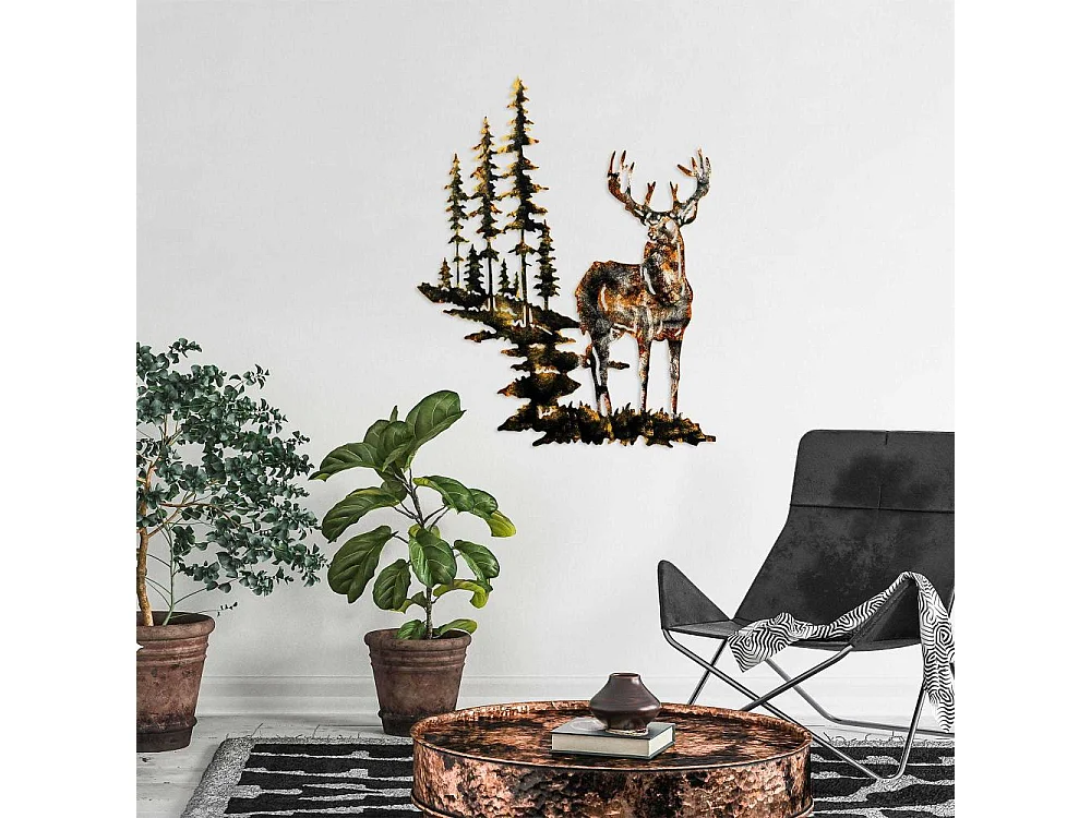 Accesorio decorativo de pared de metal – 65 x 79 cm – 100% metal