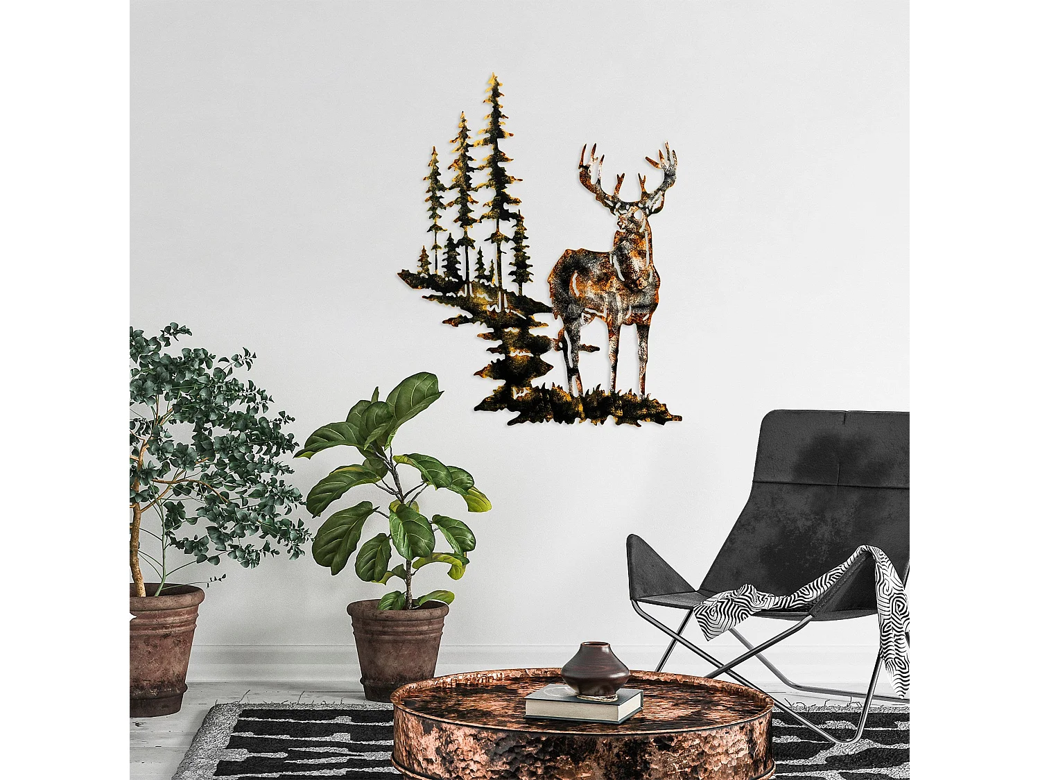 Accesorio decorativo de pared de metal – 65 x 79 cm – 100% metal