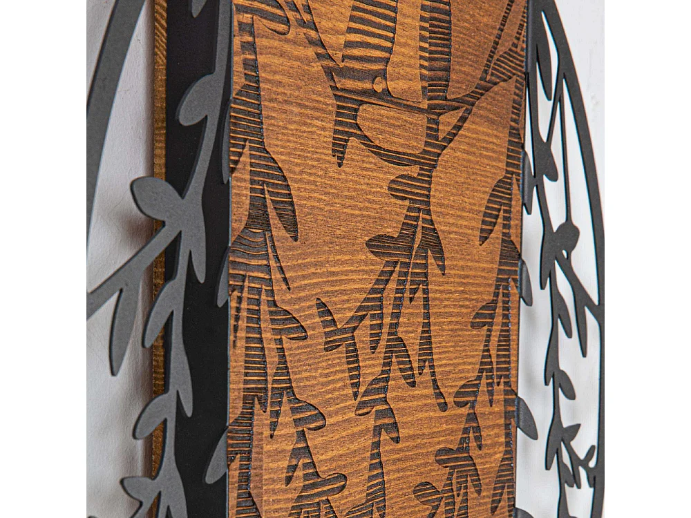 Décoration murale en bois et métal Birds In Love