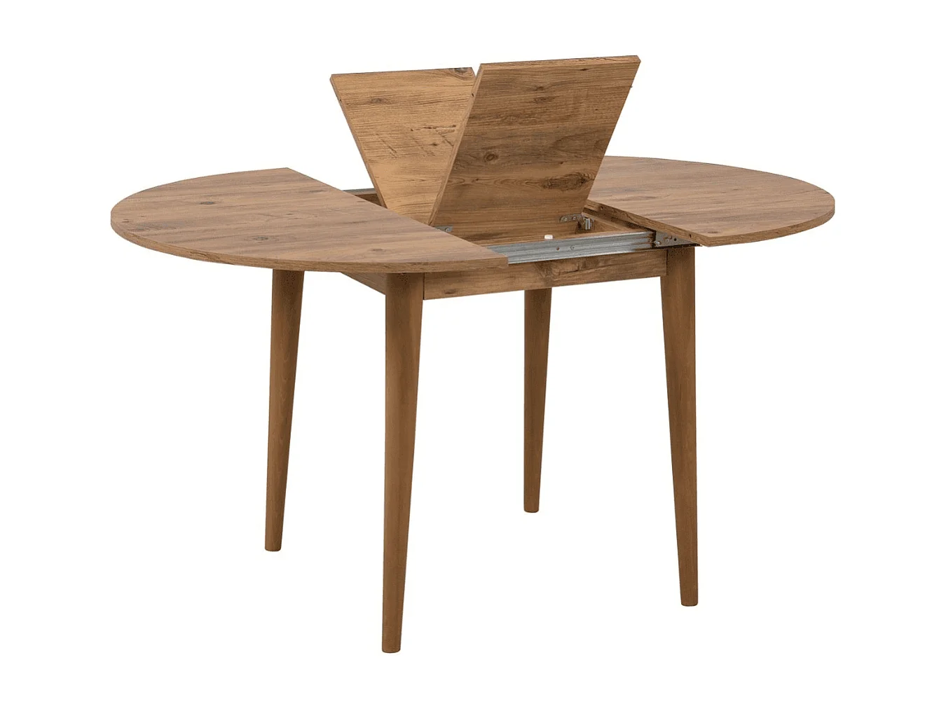 Table extensible de 100 à 131 cm avec pieds en bois massif - VINA