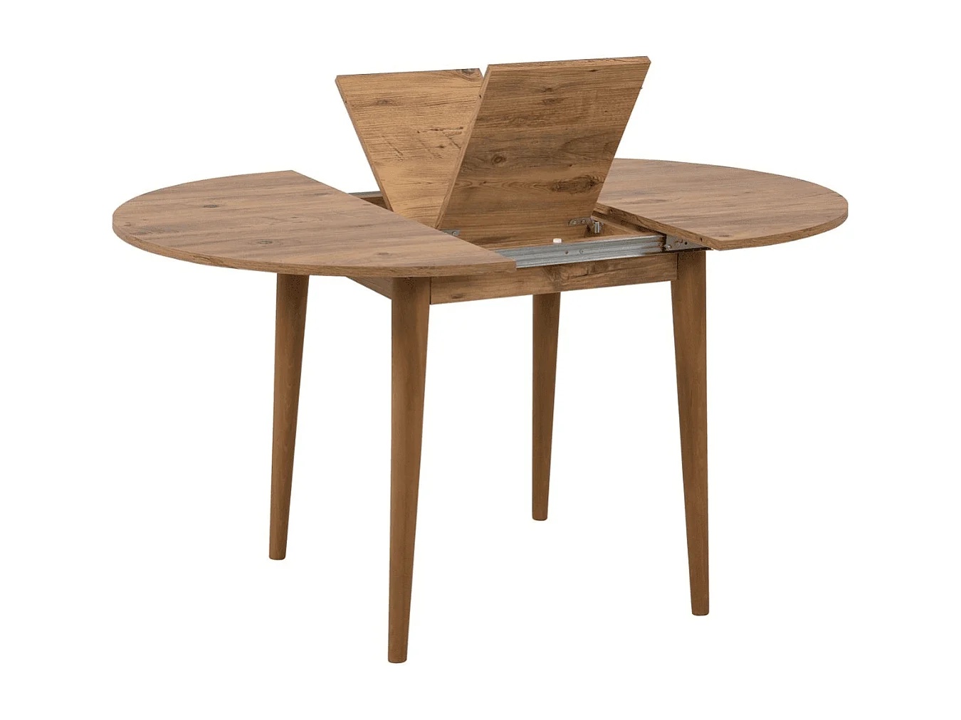 Table extensible de 100 à 131 cm avec pieds en bois massif - VINA