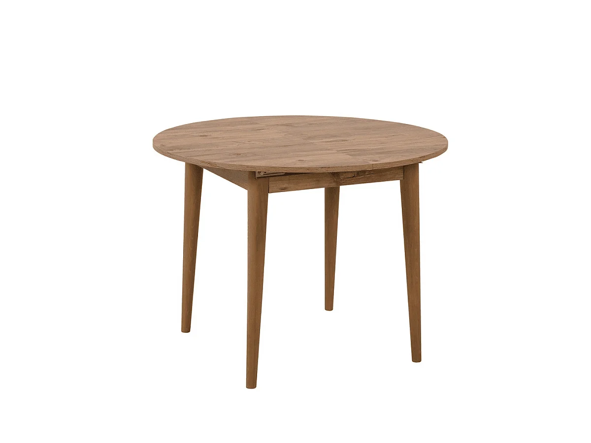 Table extensible de 100 à 131 cm avec pieds en bois massif - VINA