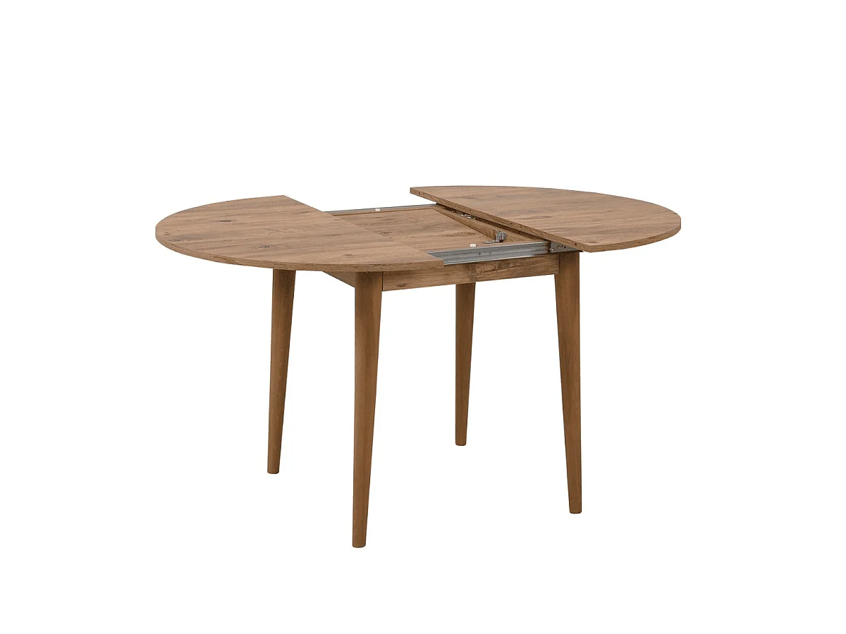 Table extensible de 100 à 131 cm avec pieds en bois massif - VINA