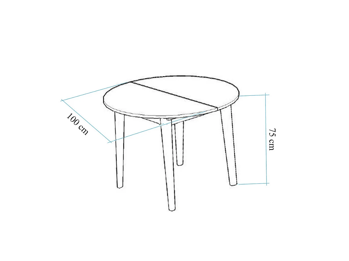 Tavolo allungabile da 100 a 131 cm con gambe in legno massello - VINA
