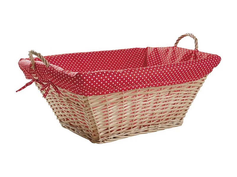 Corbeille à linge en osier blanc