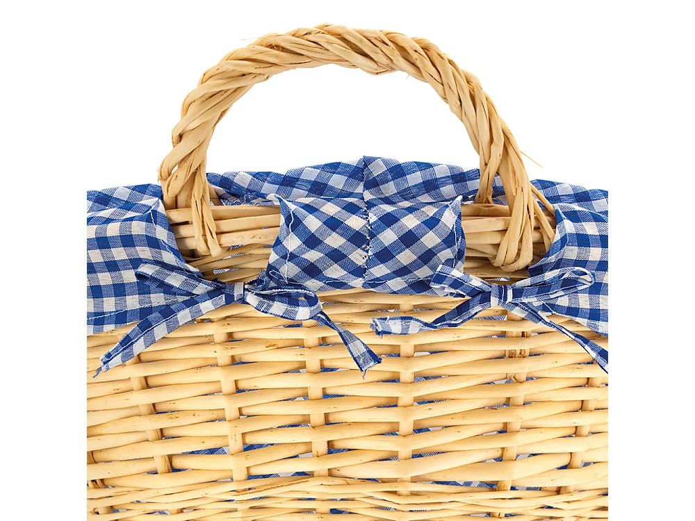 Corbeille à linge en osier clair