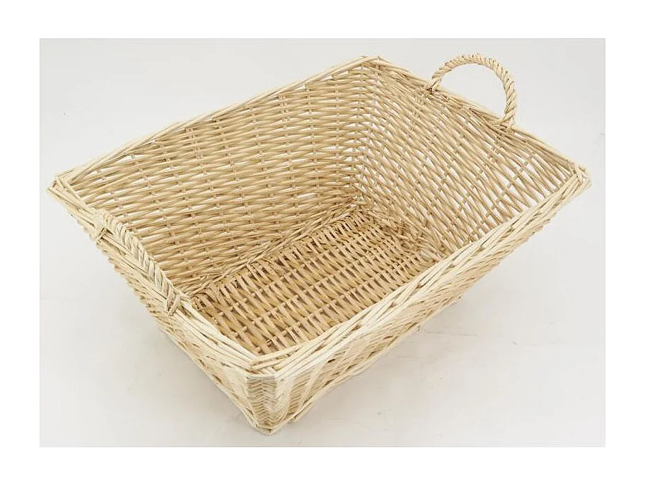 Corbeille à linge en osier fendu
