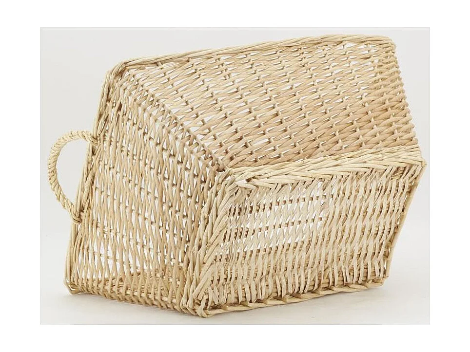 Corbeille à linge en osier fendu