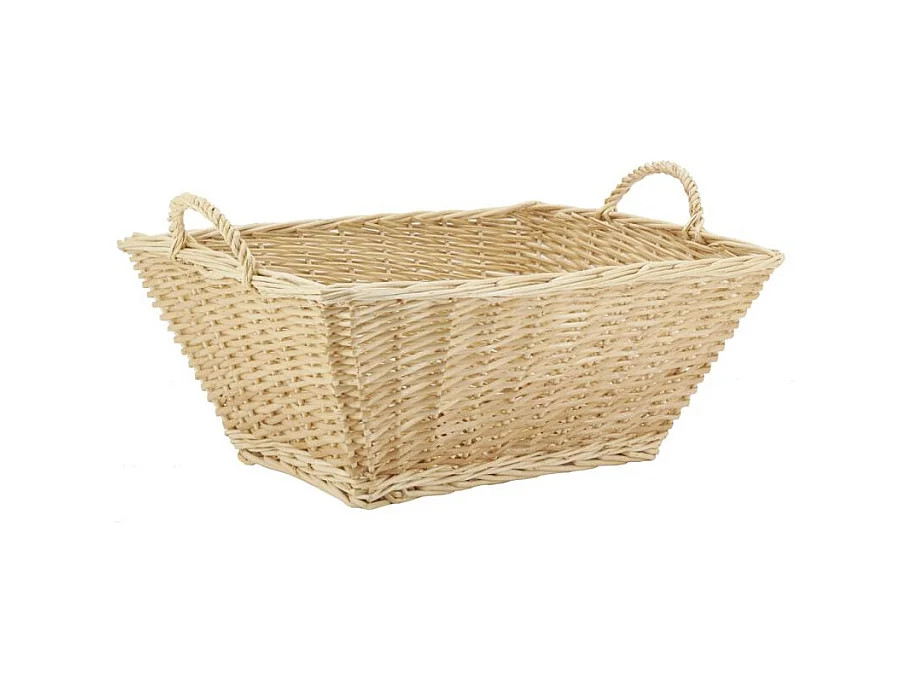 Corbeille à linge en osier fendu
