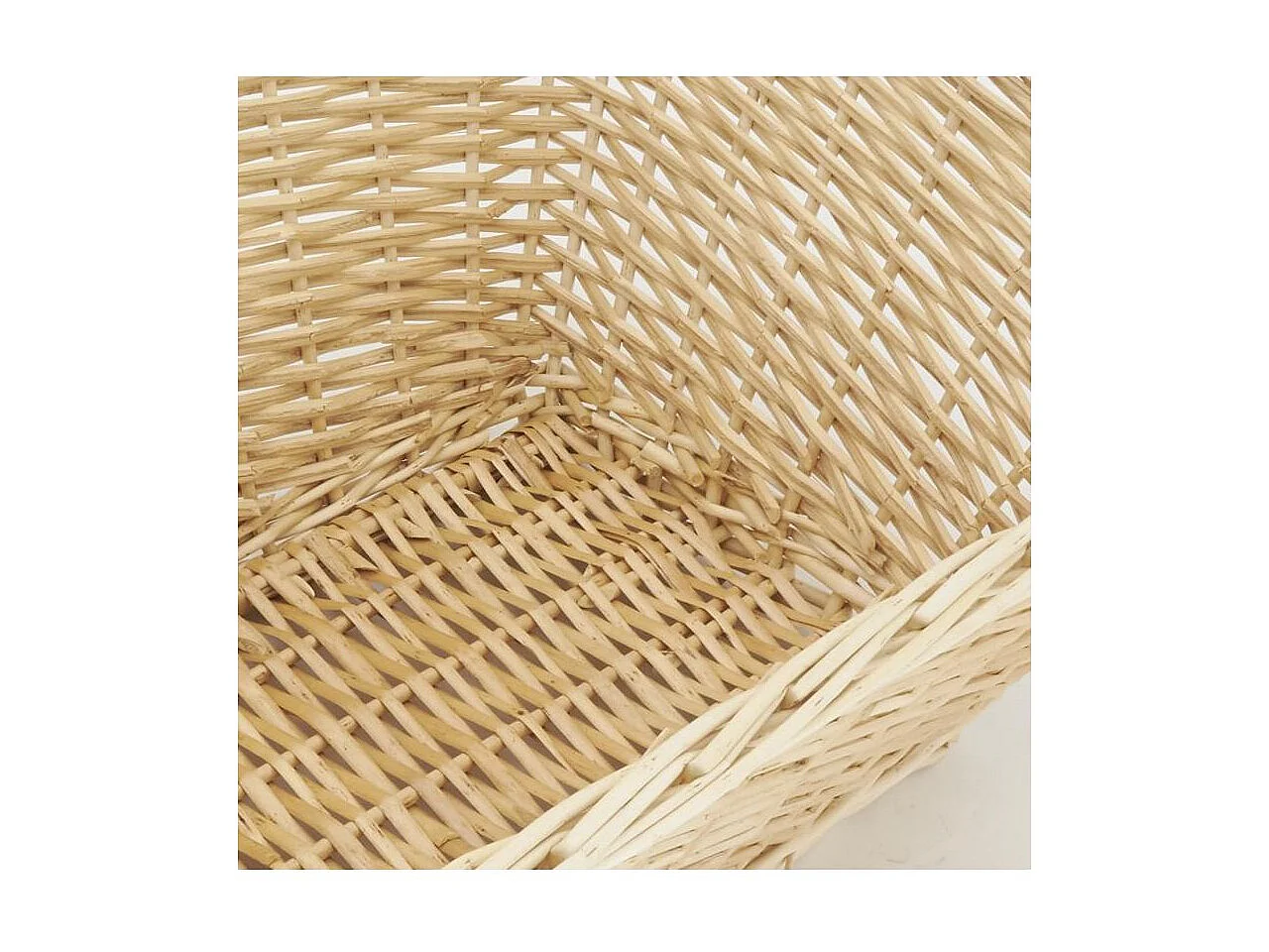 Corbeille à linge en osier fendu