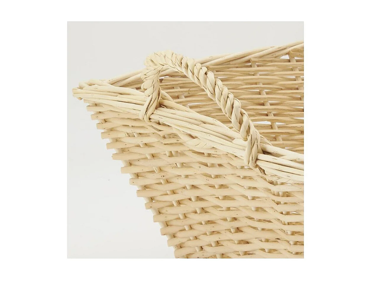 Corbeille à linge en osier fendu