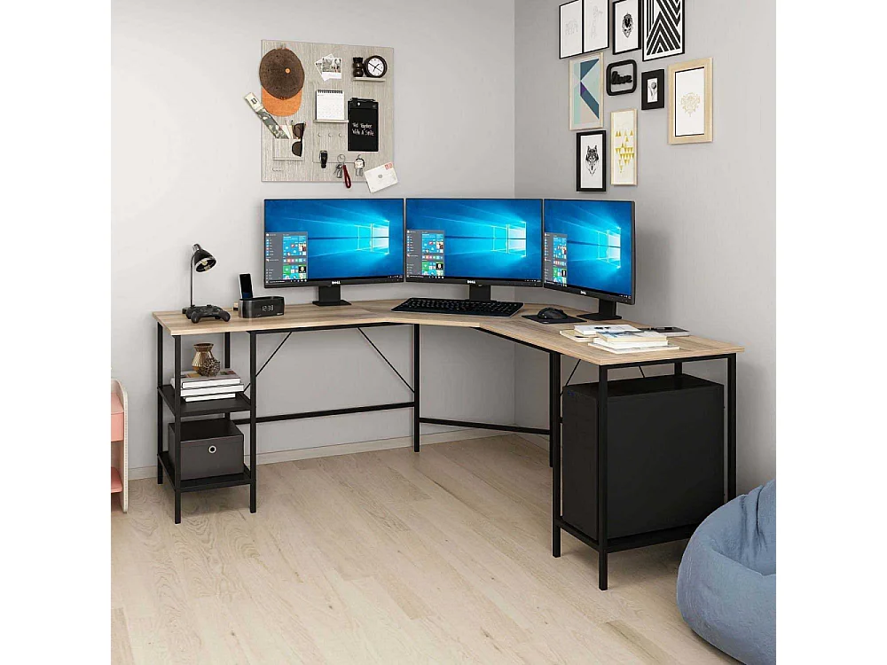 Bureau d'angle en aggloméré Power