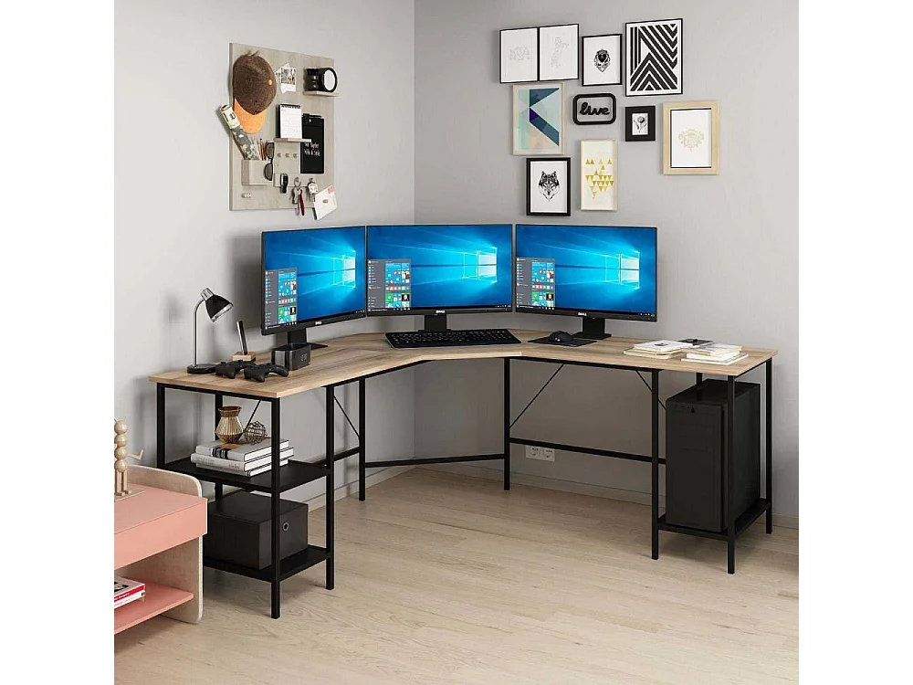 Bureau d'angle en aggloméré Power