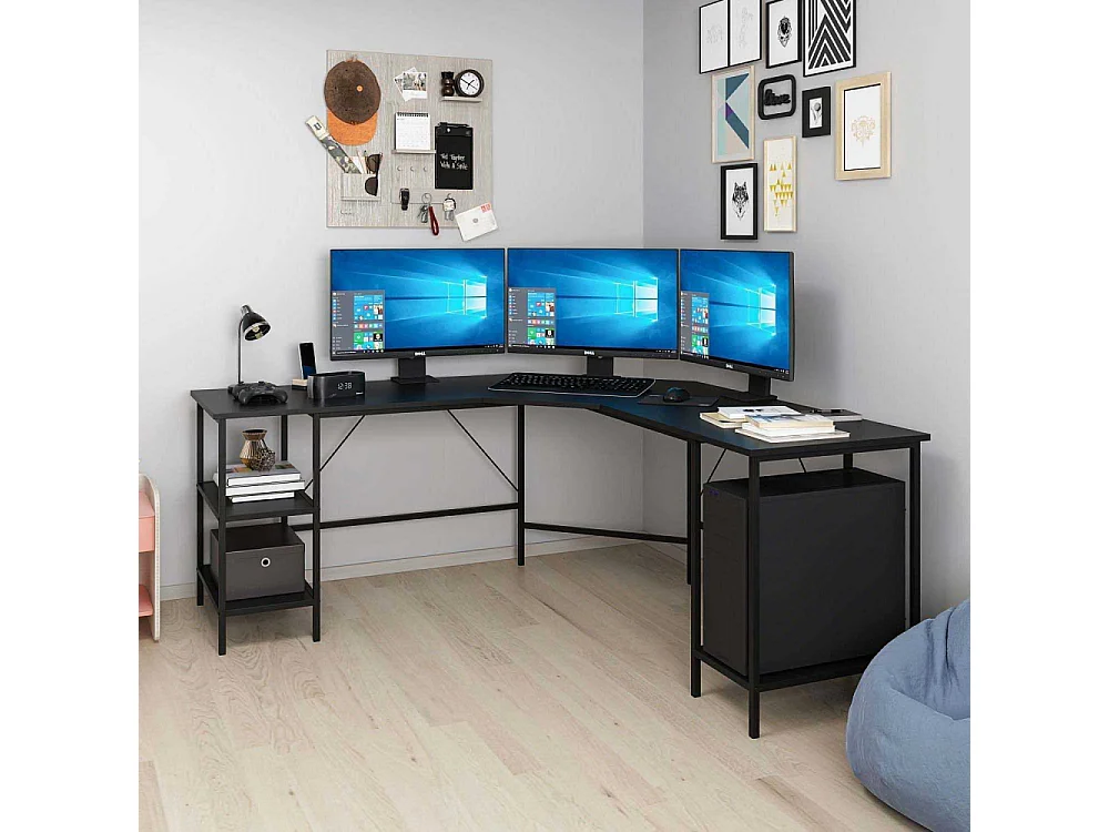 Bureau d'angle en aggloméré Power