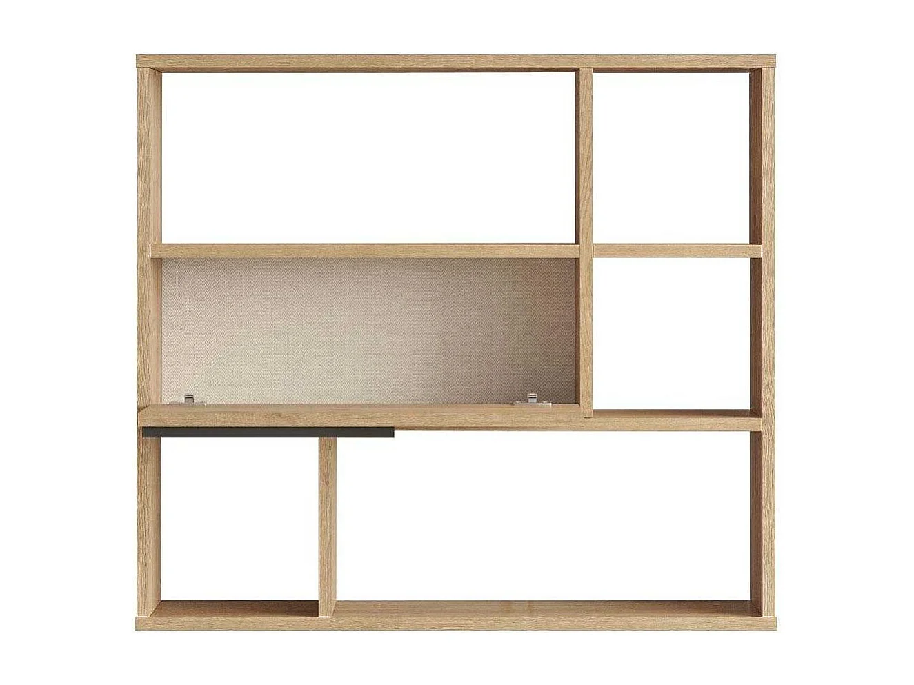 Estante de pared elegante, 90,1 cm x 81 cm x 22 cm | Tablero de partículas 100% melaminado, revestimiento UV | Acabado mate