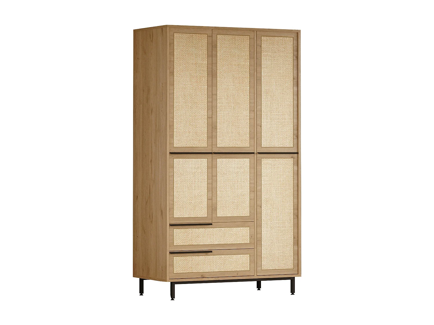 Guardaroba Kailua AE114, Quercia, 196x112x55cm, Porte guardaroba: Con cerniere