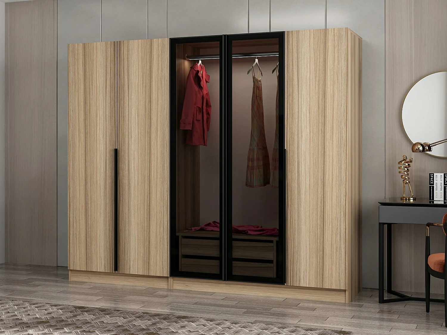 Armario Kale Plus-7819 humo 225x210x52 cm