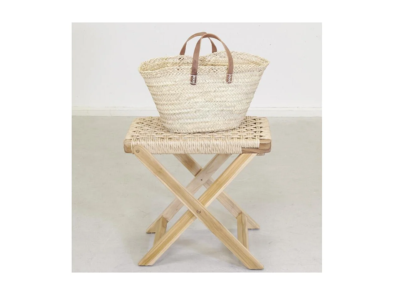 Table pliante en teck et cannage Synthétique BAIA