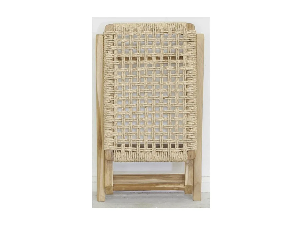 Table pliante en teck et cannage Synthétique BAIA