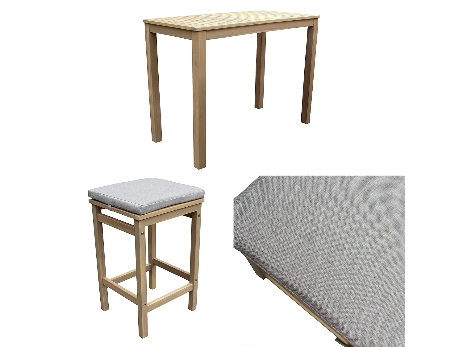 ARUBA 4-zits statafel in acacia - zandkussens