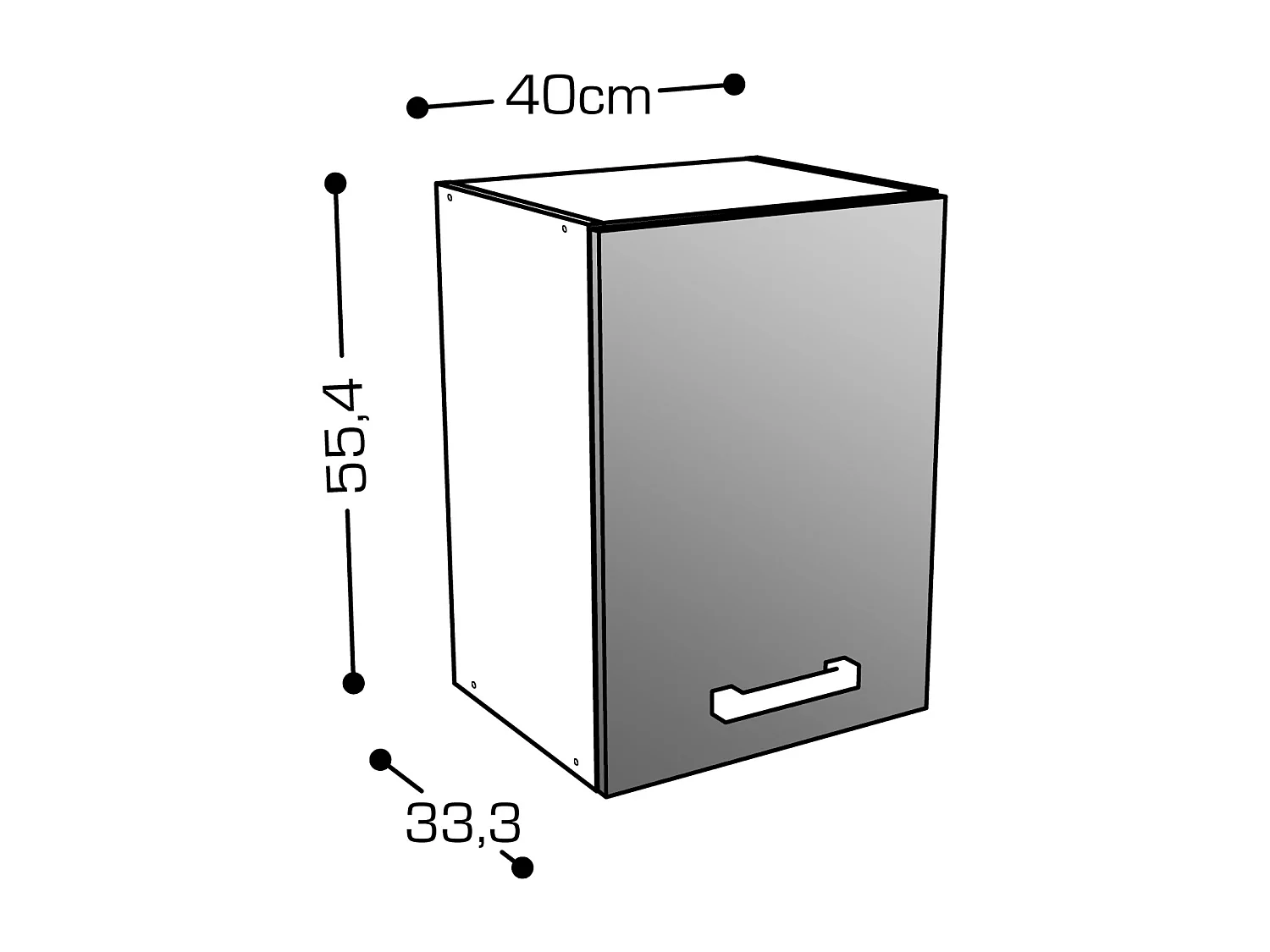 Cozinha completa com plano de trabalho 240 cm natural e preto - TRATTORIA