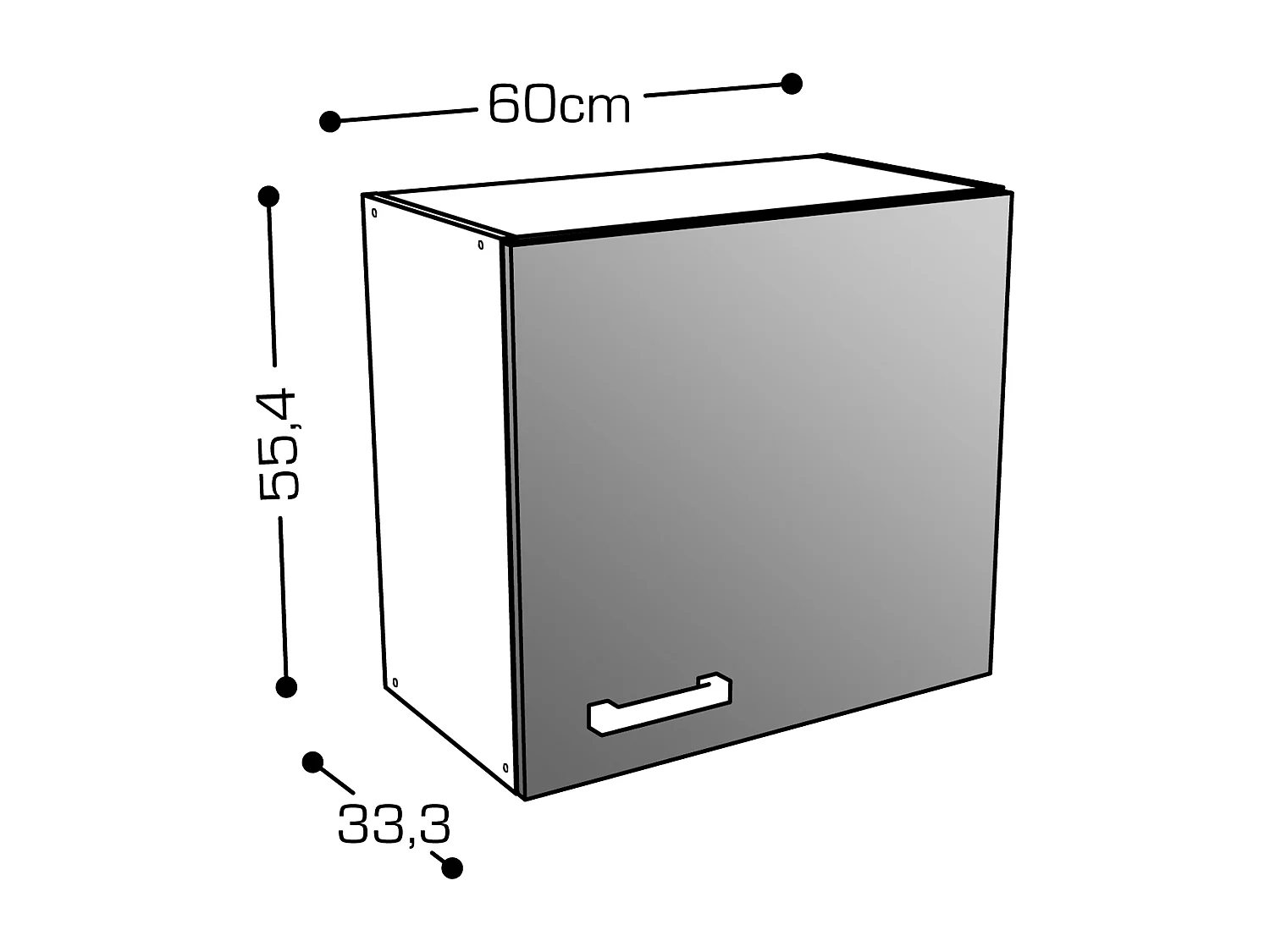 Cozinha completa com plano de trabalho 240 cm natural e preto - TRATTORIA