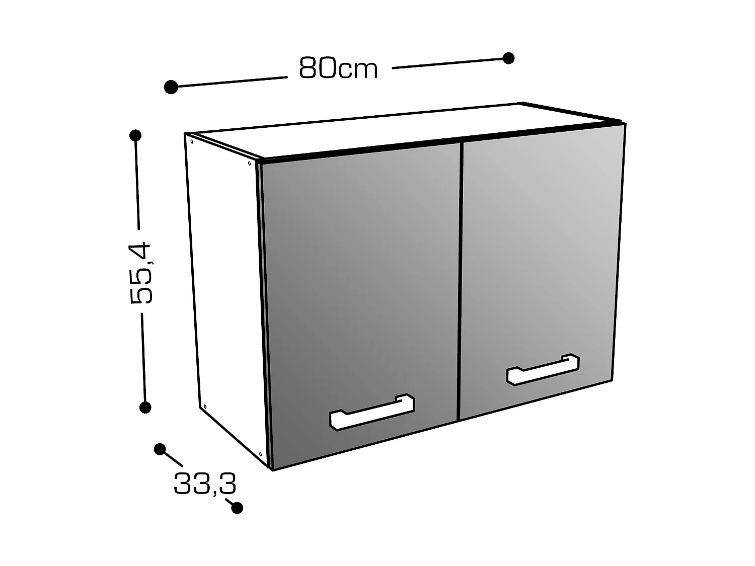 Cozinha completa com plano de trabalho 240 cm natural e preto - TRATTORIA