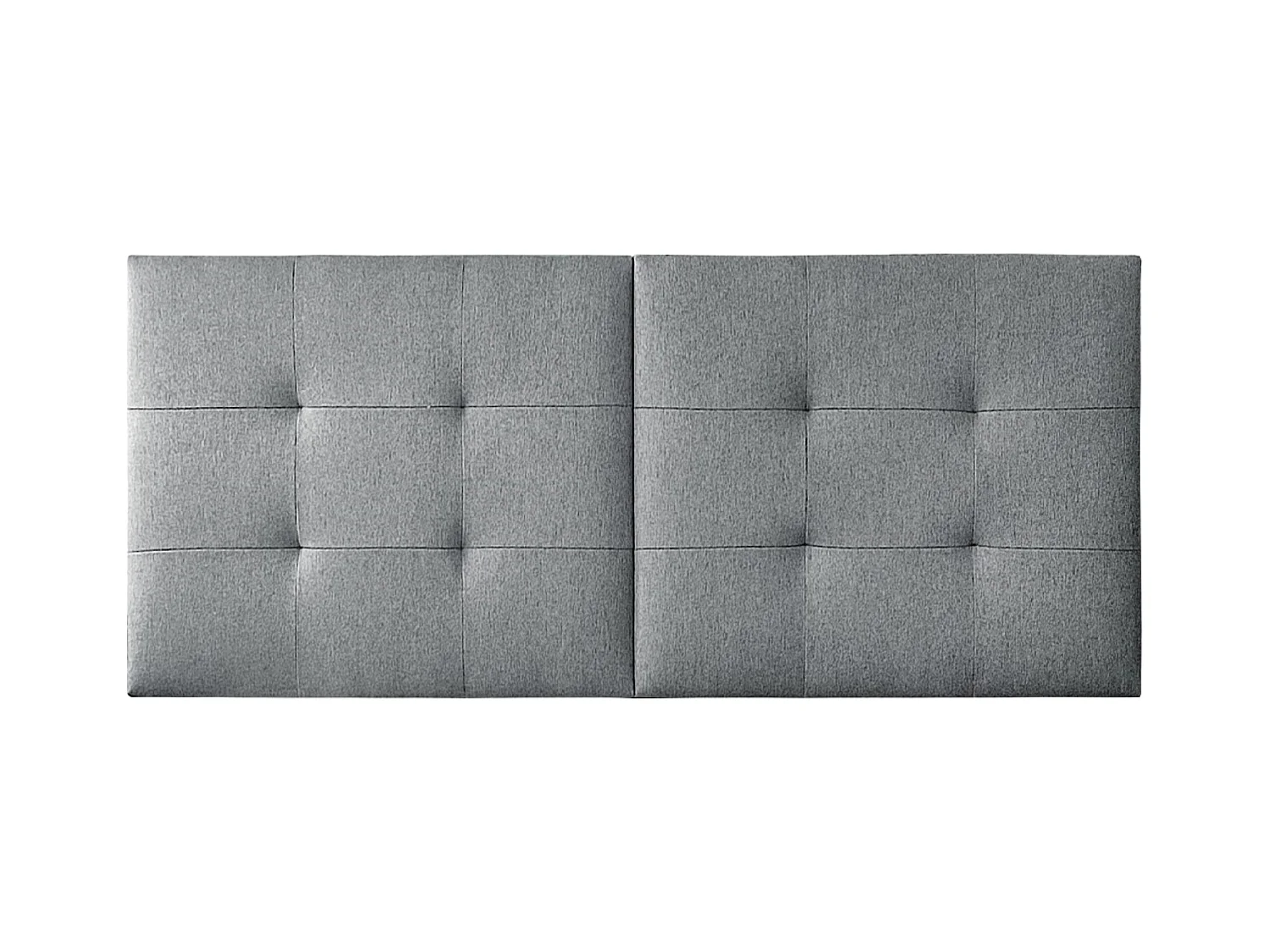 Tête de lit en tissu coloris gris - longueur 160 x profondeur 5 x hauteur 60 cm