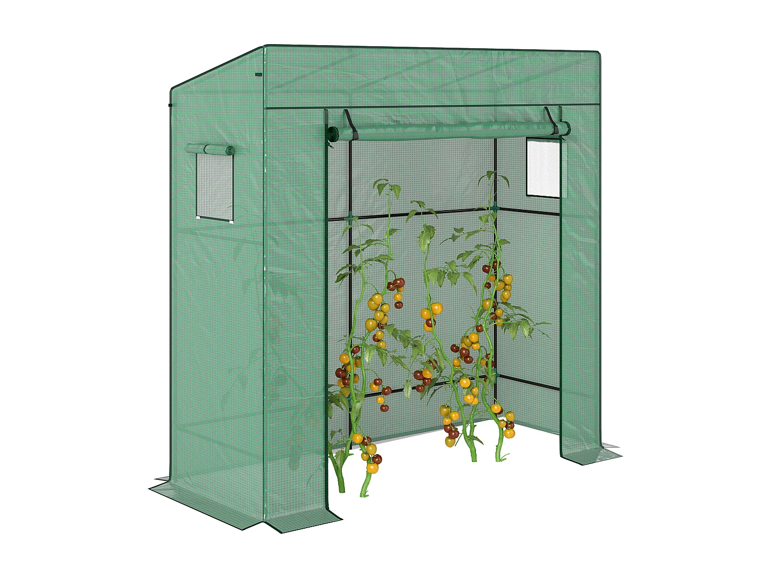 Serre de jardin murale serre adossée porte 2 fenêtres