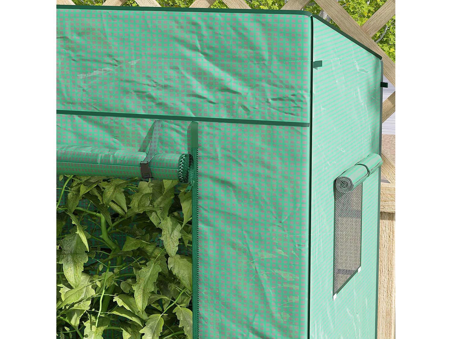 Serre de jardin murale serre adossée porte 2 fenêtres