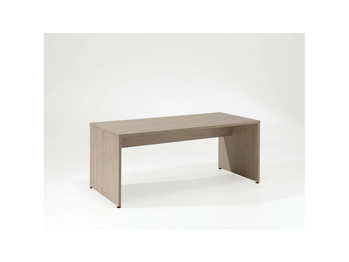 Bureau professionnel YUKON – 140 cm chêne clair – Bureau design compact en bois