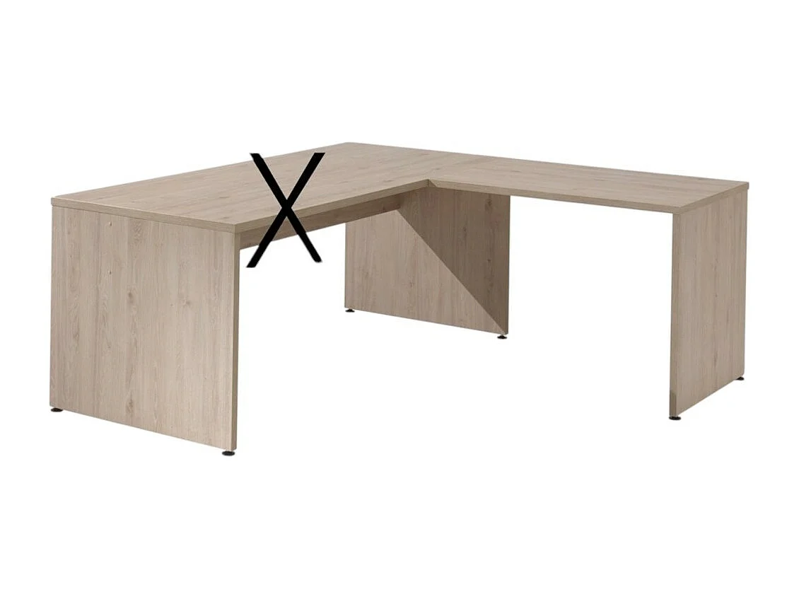 Retorno para mesa da coleção YUKON na cor carvalho claro.