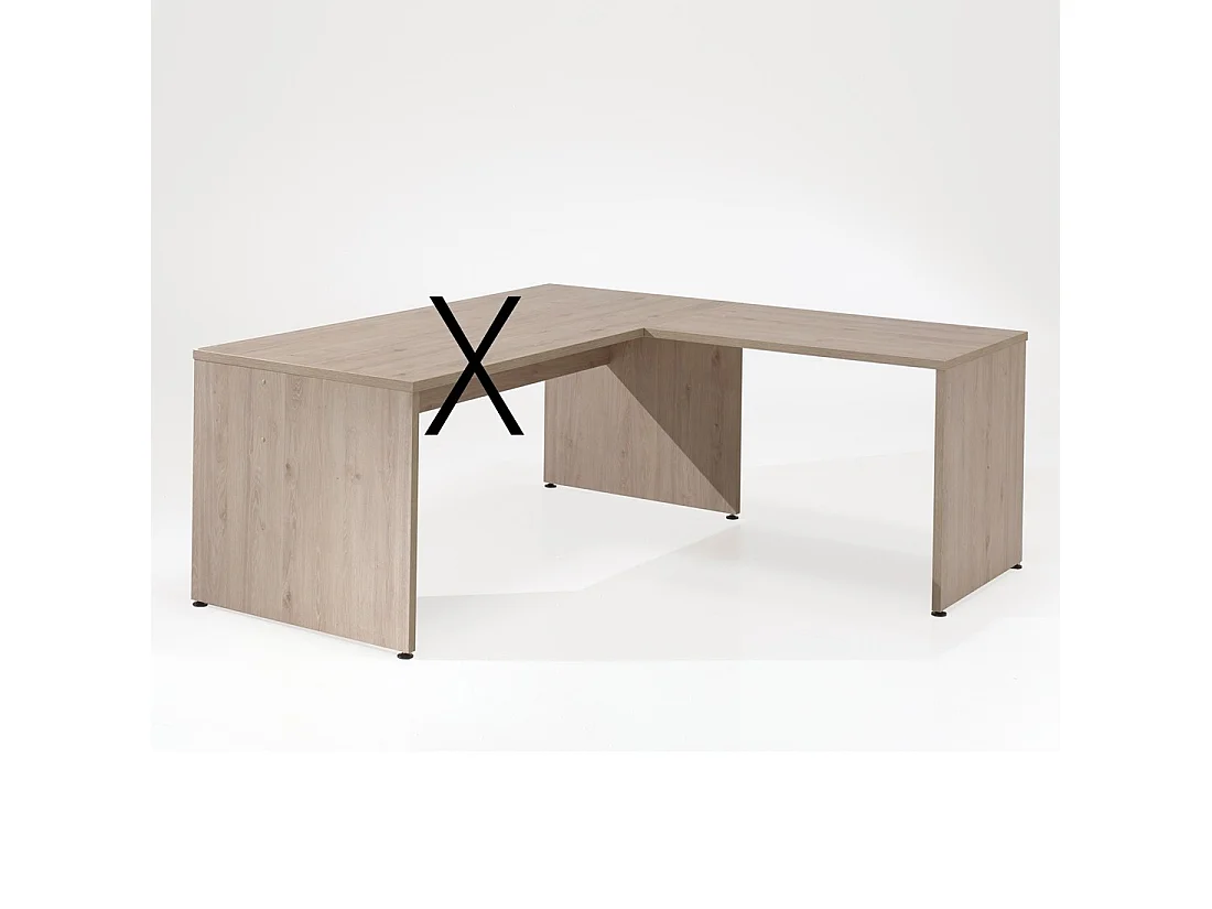 Retorno para mesa da coleção YUKON na cor carvalho claro.