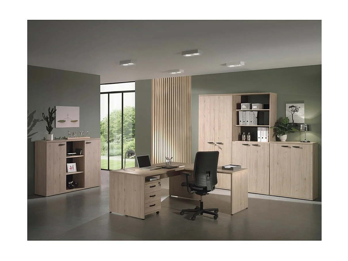 Scrivania professionale 180cm colore rovere chiaro collezione YUKON