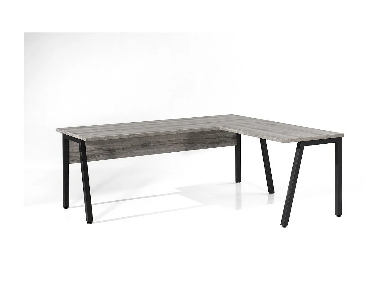 Conjunto de 8 muebles de oficina profesional color gris efecto madera colección SOON.