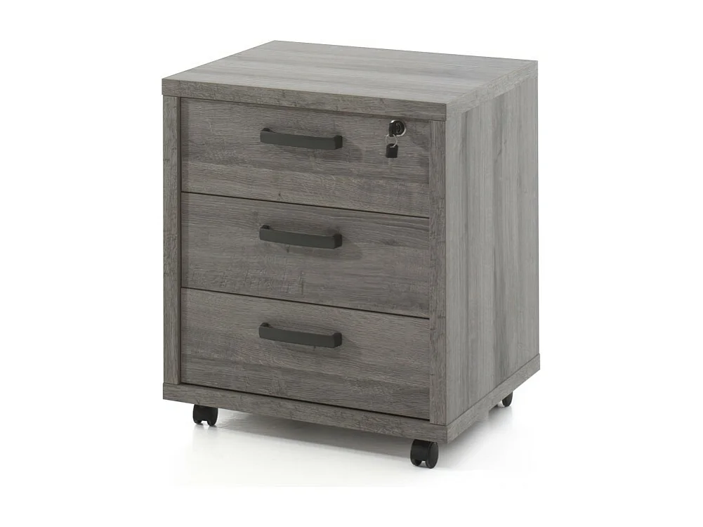 Ensemble de 8 meubles de bureau professionnel coloris gris effet bois collection SOON