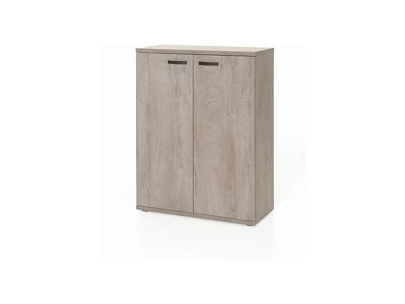 Büroschrank mit 2 Türen in roher Eichenoptik, Kollektion YUKON