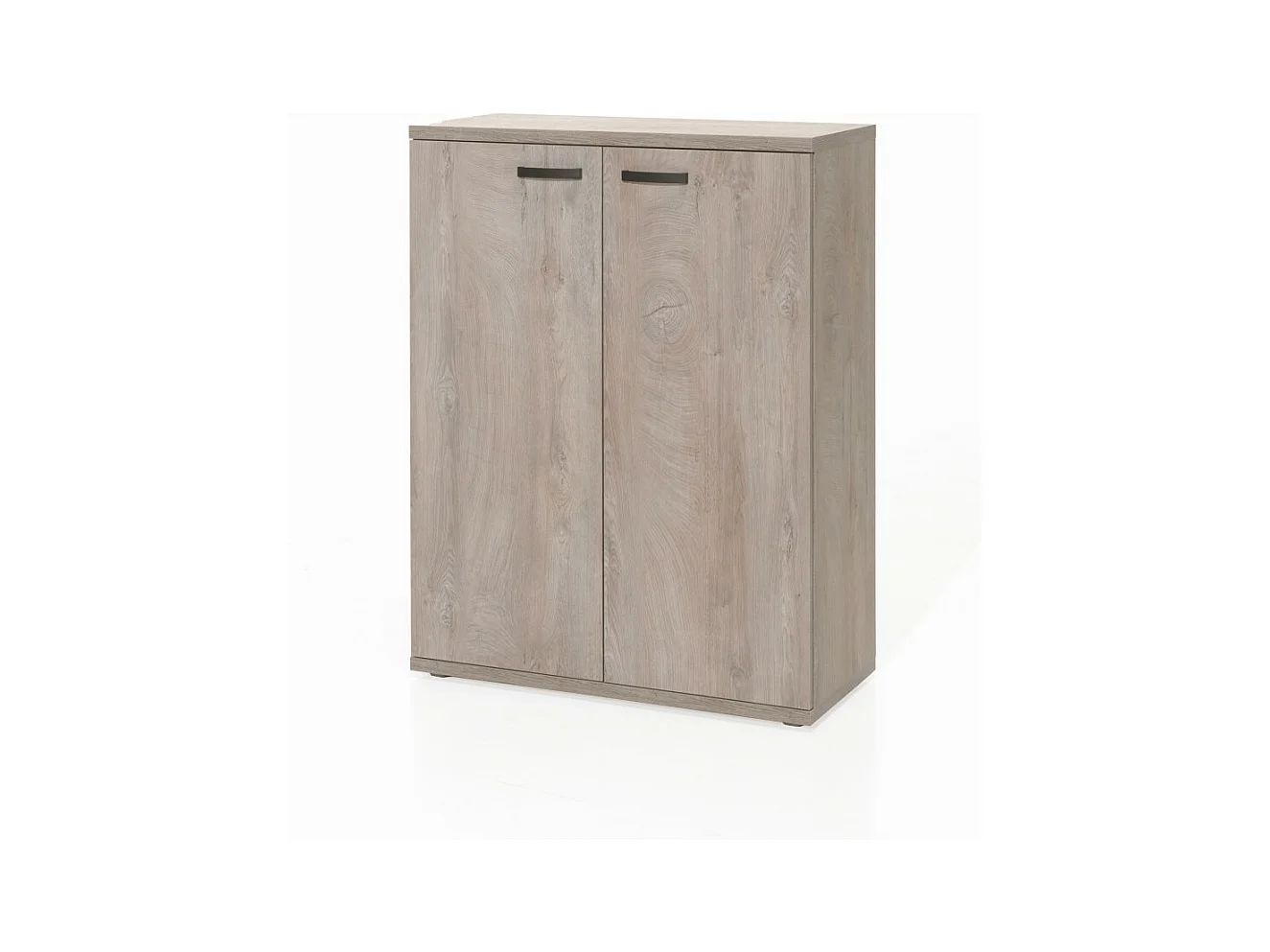 Meuble de rangement pour bureau 2 portes coloris chêne brut collection YUKON
