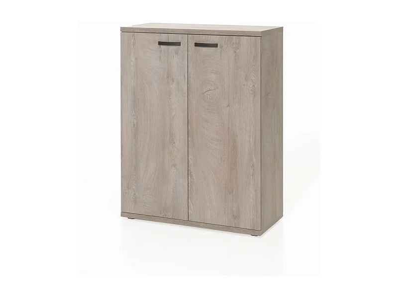 Meuble de rangement pour bureau 2 portes coloris chêne brut collection YUKON