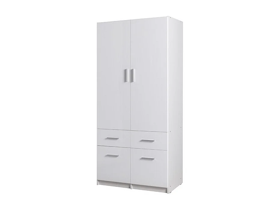 Armoire FLEX – Blanc brillant – 92×198×54 cm – Design moderne