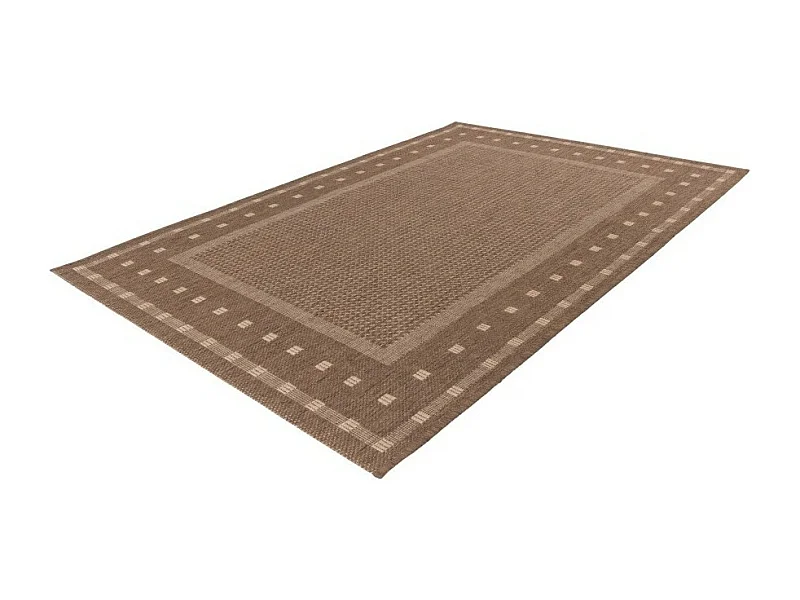 Tapis 150x80cm, design F025A coloris café - Confort et élégance pour votre intérieur