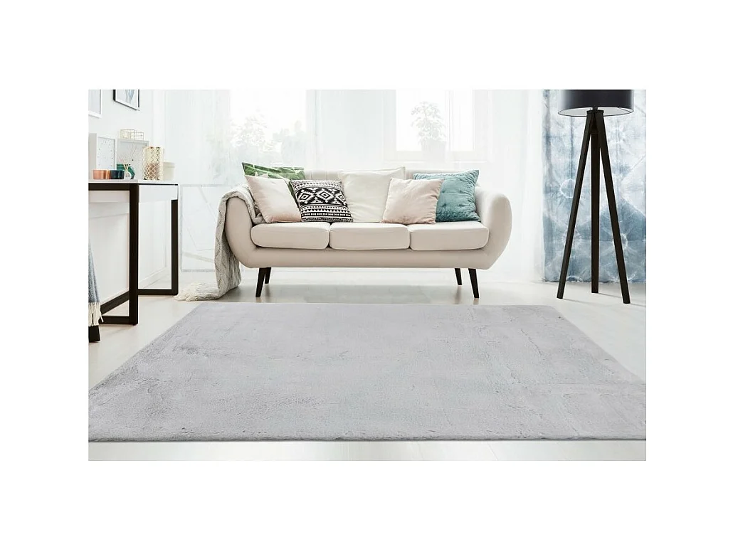 Teppich 150x80cm, Design E005N, Farbe Silber - Komfort und Eleganz für Ihr Interieur